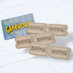 Gameworks Arcade Tickets and Vintage Rechargeable Playcard